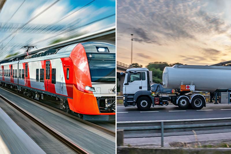 Transporte: ferrocarril, mercancías, carburantes